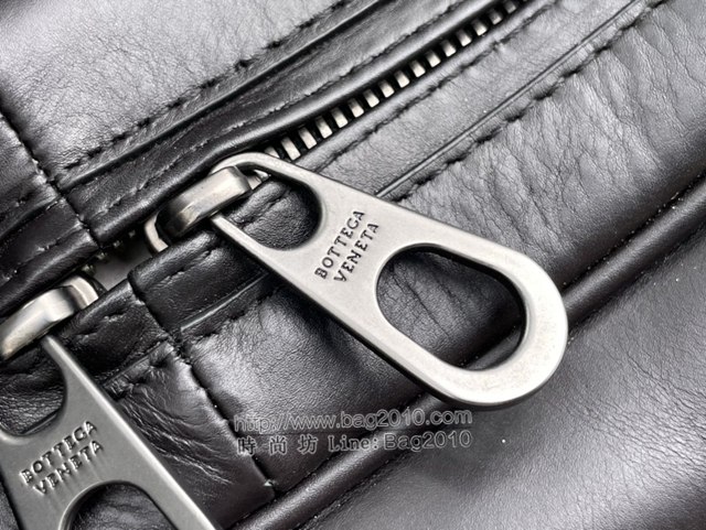 Bottega veneta高端男包 98049 寶緹嘉原廠進口牛皮男士後背包 BV經典款黑色雙肩包  gxz1363